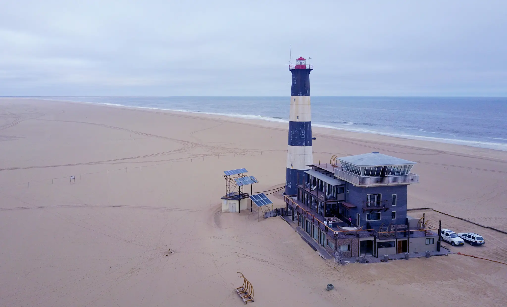 Aerial view of the lodge