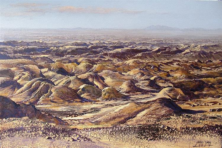 Moon Landscape - ancient eroded valleys near Swakopmund