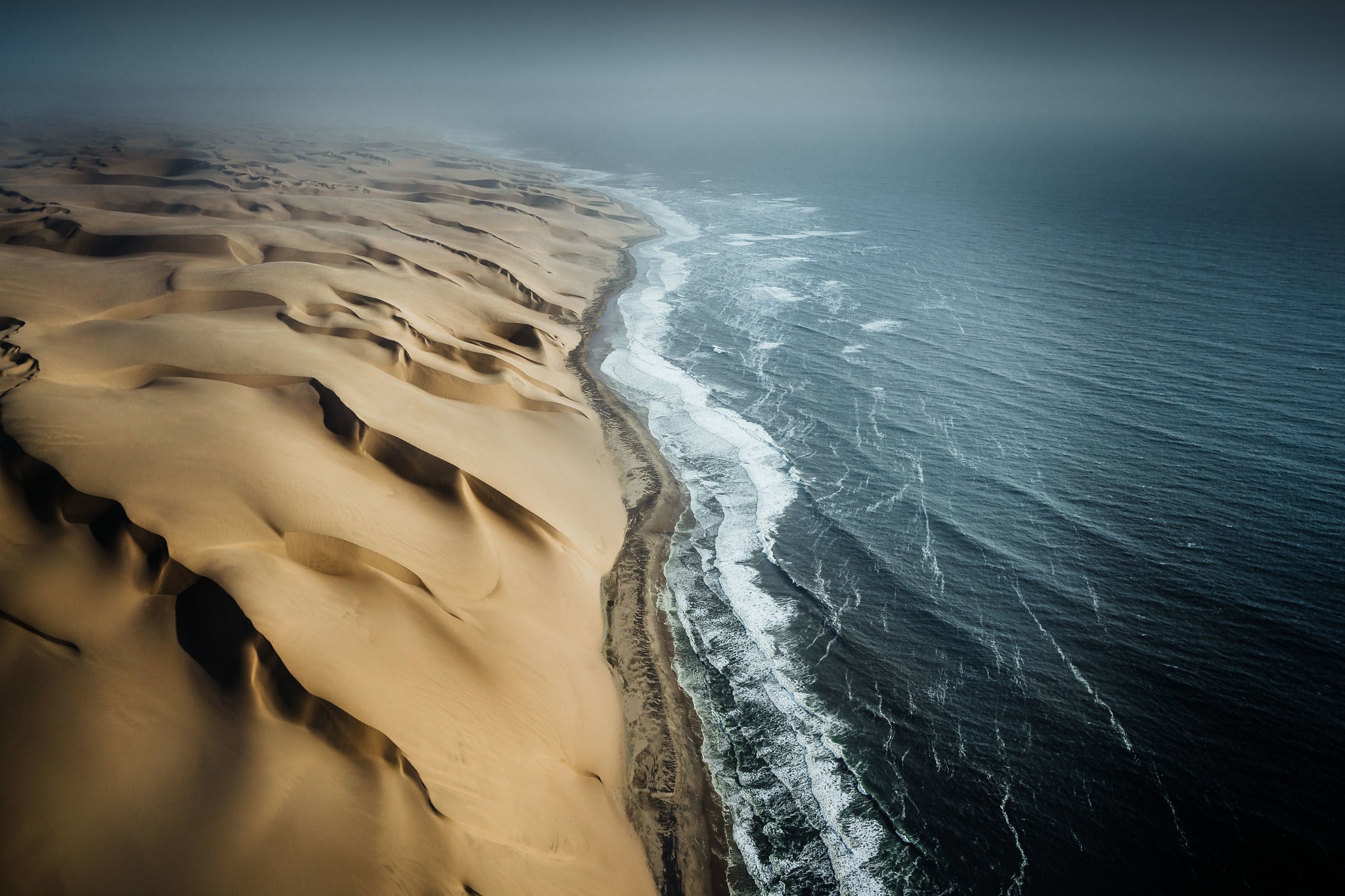Aerial view of the Namibian coastline